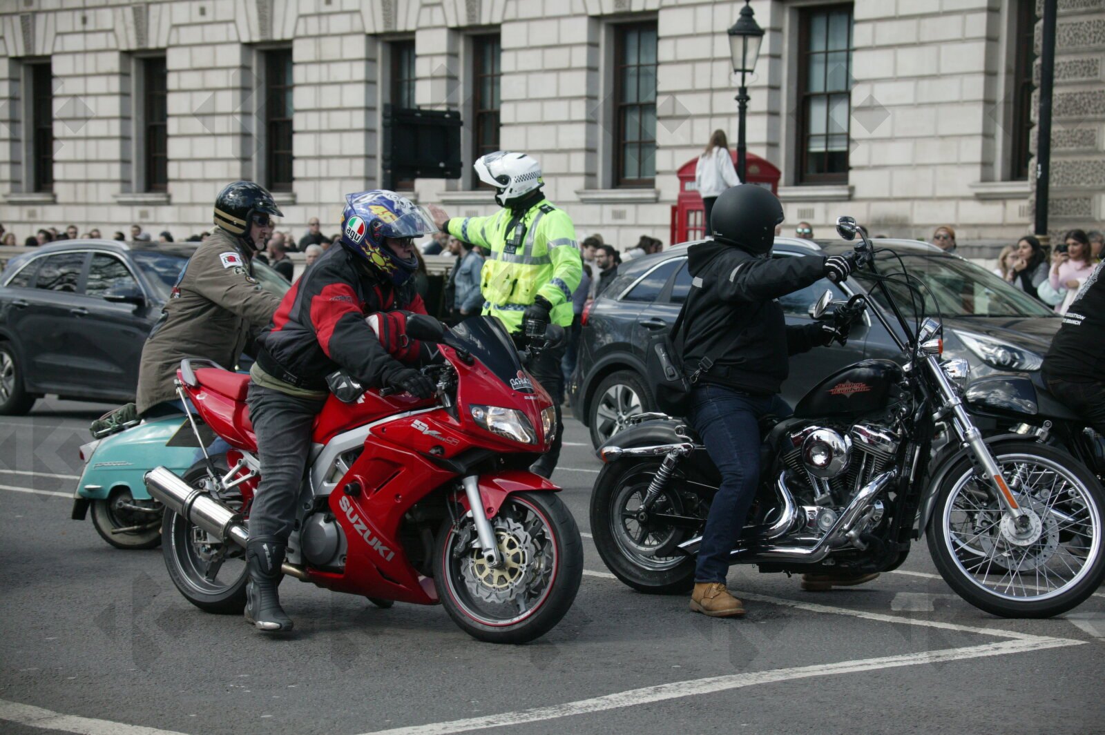 London. Uk. 07/04/2023. Rolling Thunder Ride of respect for Queen Elizabeth and founder of Rolling Thunder Gavin Harry Wragg.