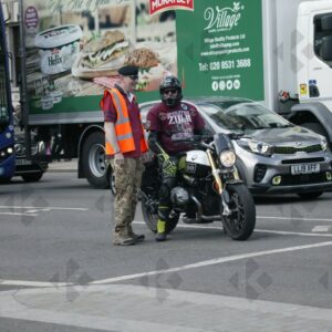 London. Uk. 07/04/2023. Rolling Thunder Ride of respect for Queen Elizabeth and founder of Rolling Thunder Gavin Harry Wragg.