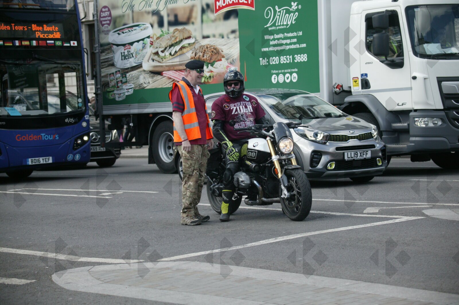 London. Uk. 07/04/2023. Rolling Thunder Ride of respect for Queen Elizabeth and founder of Rolling Thunder Gavin Harry Wragg.