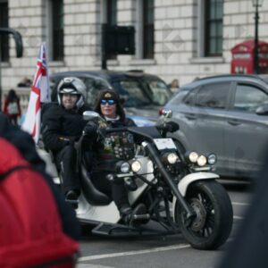 London. Uk. 07/04/2023. Rolling Thunder Ride of respect for Queen Elizabeth and founder of Rolling Thunder Gavin Harry Wragg.