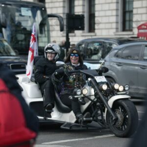 London. Uk. 07/04/2023. Rolling Thunder Ride of respect for Queen Elizabeth and founder of Rolling Thunder Gavin Harry Wragg.