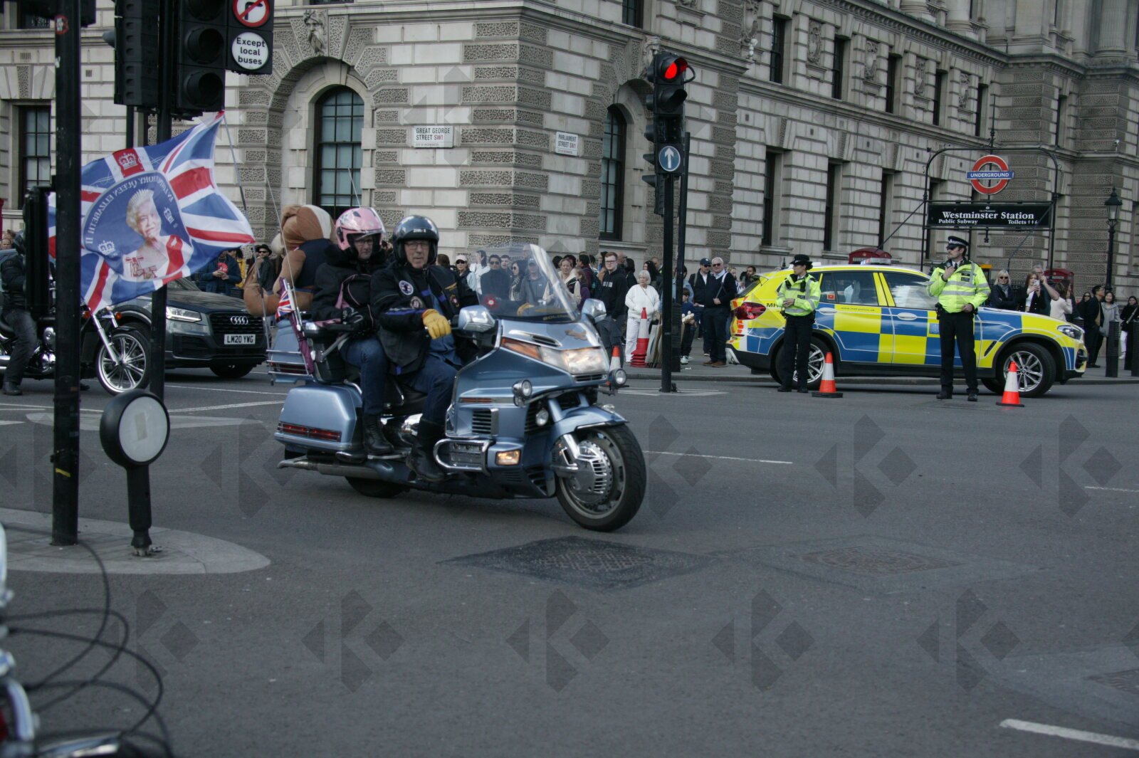London. Uk. 07/04/2023. Rolling Thunder Ride of respect for Queen Elizabeth and founder of Rolling Thunder Gavin Harry Wragg.