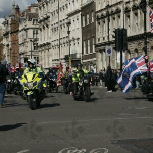 London. Uk. 07/04/2023. Rolling Thunder Ride of respect for Queen Elizabeth and founder of Rolling Thunder Gavin Harry Wragg.