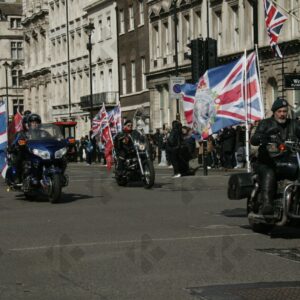 London. Uk. 07/04/2023. Rolling Thunder Ride of respect for Queen Elizabeth and founder of Rolling Thunder Gavin Harry Wragg.