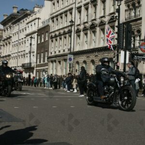 London. Uk. 07/04/2023. Rolling Thunder Ride of respect for Queen Elizabeth and founder of Rolling Thunder Gavin Harry Wragg.