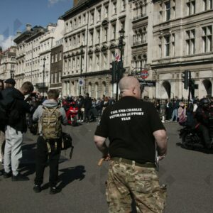 London. Uk. 07/04/2023. Rolling Thunder Ride of respect for Queen Elizabeth and founder of Rolling Thunder Gavin Harry Wragg.