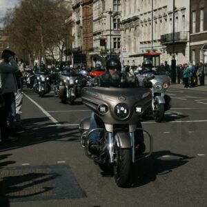 London. Uk. 07/04/2023. Rolling Thunder Ride of respect for Queen Elizabeth and founder of Rolling Thunder Gavin Harry Wragg.