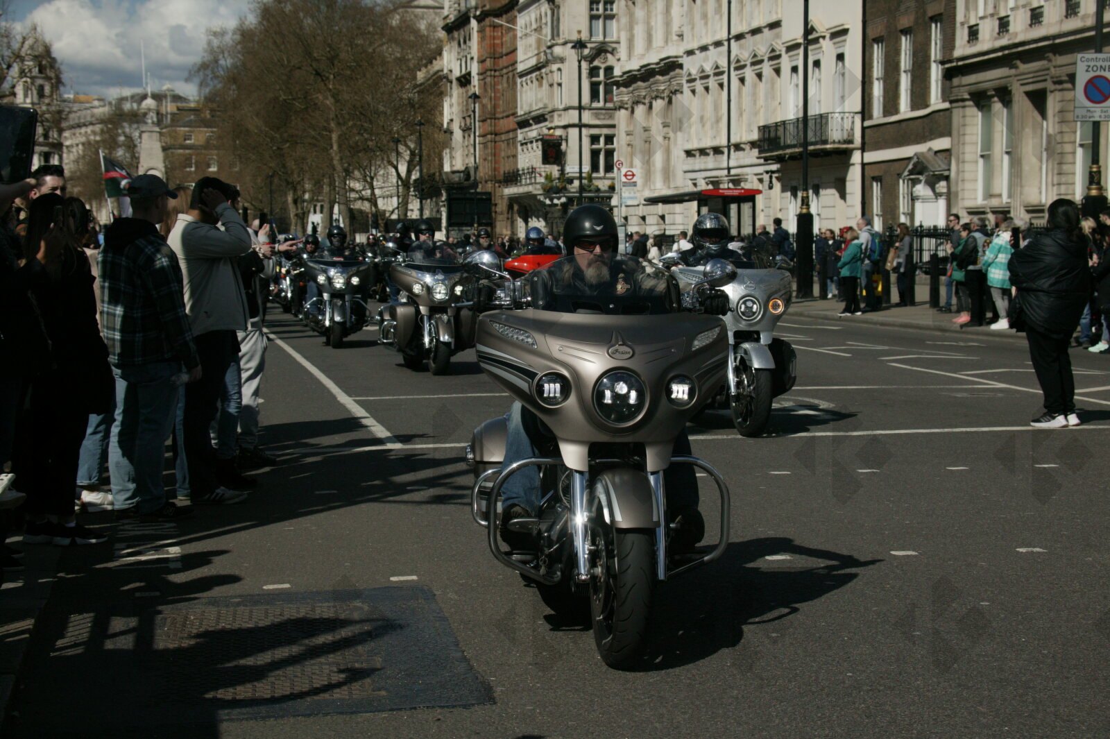 London. Uk. 07/04/2023. Rolling Thunder Ride of respect for Queen Elizabeth and founder of Rolling Thunder Gavin Harry Wragg.