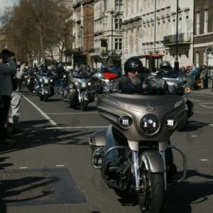 London. Uk. 07/04/2023. Rolling Thunder Ride of respect for Queen Elizabeth and founder of Rolling Thunder Gavin Harry Wragg.