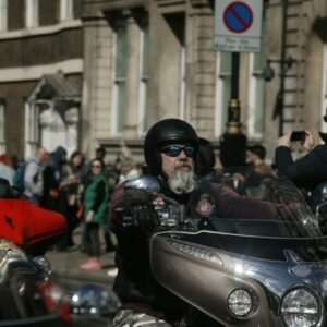 London. Uk. 07/04/2023. Rolling Thunder Ride of respect for Queen Elizabeth and founder of Rolling Thunder Gavin Harry Wragg.
