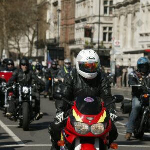 London. Uk. 07/04/2023. Rolling Thunder Ride of respect for Queen Elizabeth and founder of Rolling Thunder Gavin Harry Wragg.