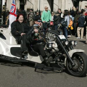 London. Uk. 07/04/2023. Rolling Thunder Ride of respect for Queen Elizabeth and founder of Rolling Thunder Gavin Harry Wragg.