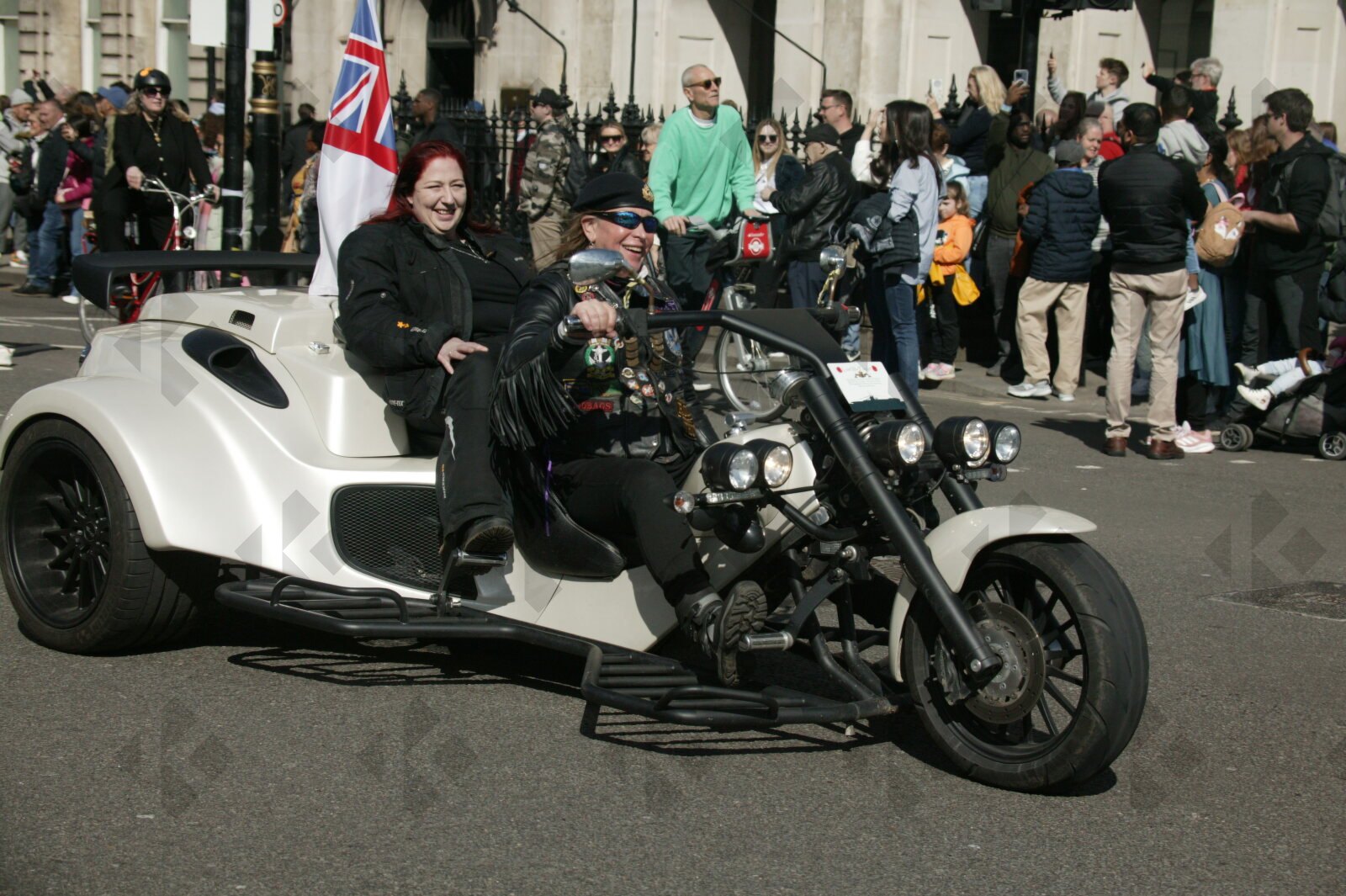 London. Uk. 07/04/2023. Rolling Thunder Ride of respect for Queen Elizabeth and founder of Rolling Thunder Gavin Harry Wragg.