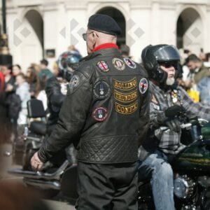 London. Uk. 07/04/2023. Rolling Thunder Ride of respect for Queen Elizabeth and founder of Rolling Thunder Gavin Harry Wragg.