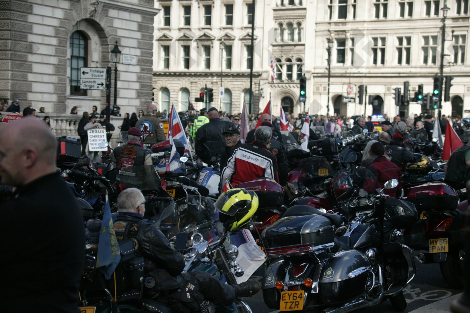 London. Uk. 07/04/2023. Rolling Thunder Ride of respect for Queen Elizabeth and founder of Rolling Thunder Gavin Harry Wragg.