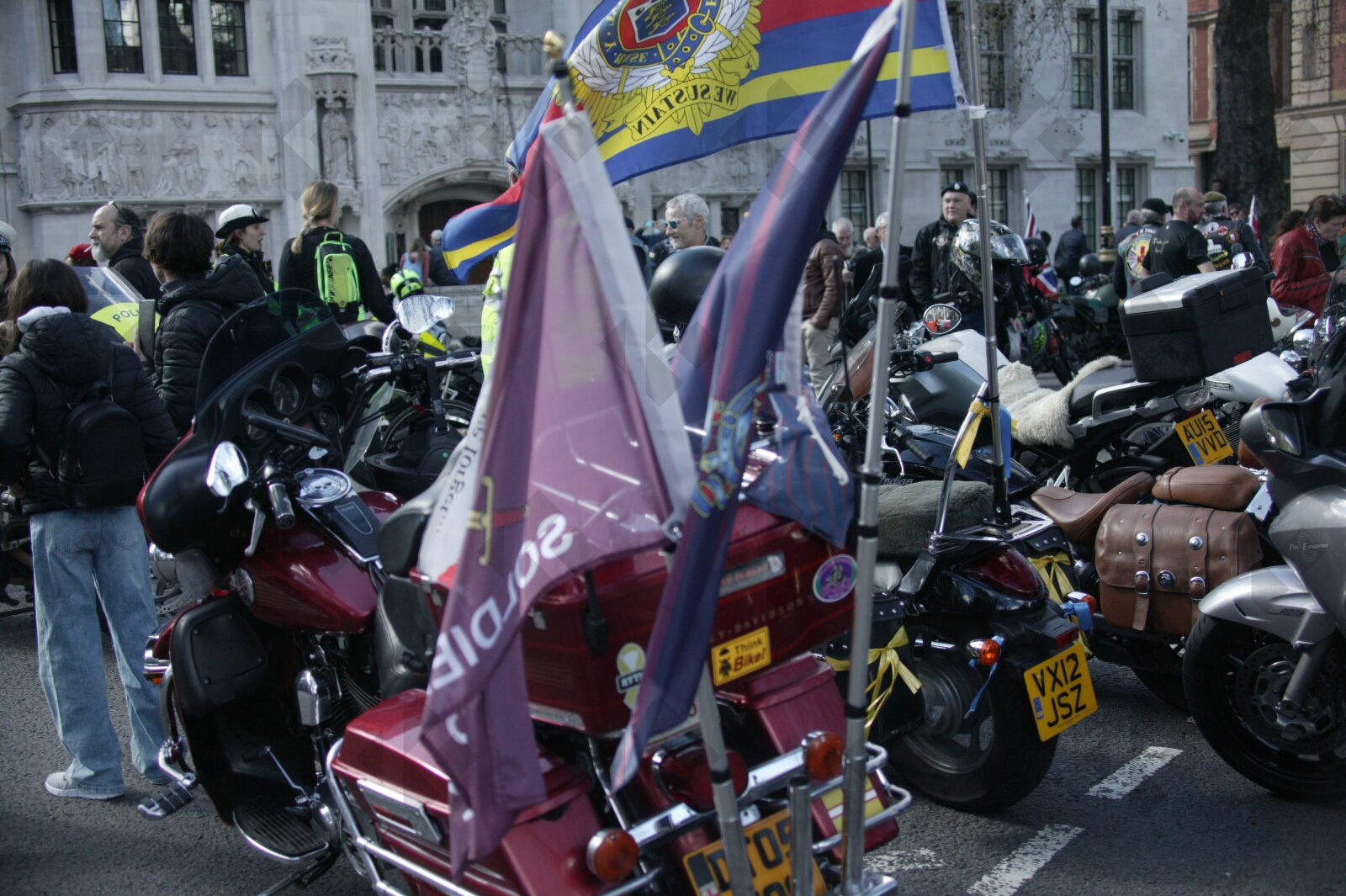 London. Uk. 07/04/2023. Rolling Thunder Ride of respect for Queen Elizabeth and founder of Rolling Thunder Gavin Harry Wragg.