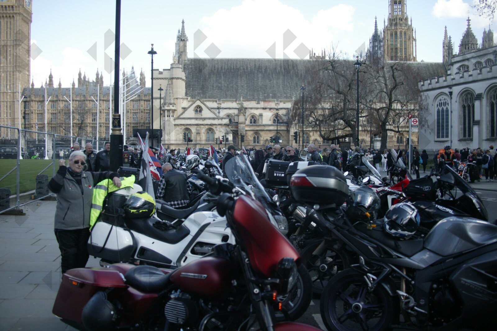 London. Uk. 07/04/2023. Rolling Thunder Ride of respect for Queen Elizabeth and founder of Rolling Thunder Gavin Harry Wragg.