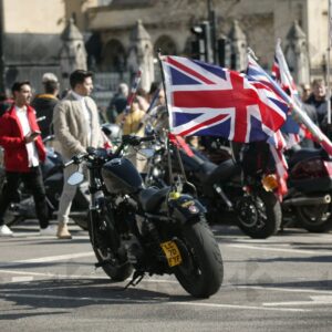 London. Uk. 07/04/2023. Rolling Thunder Ride of respect for Queen Elizabeth and founder of Rolling Thunder Gavin Harry Wragg.