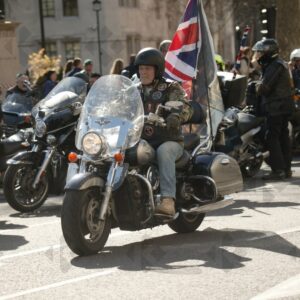 London. Uk. 07/04/2023. Rolling Thunder Ride of respect for Queen Elizabeth and founder of Rolling Thunder Gavin Harry Wragg.