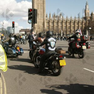 London. Uk. 07/04/2023. Rolling Thunder Ride of respect for Queen Elizabeth and founder of Rolling Thunder Gavin Harry Wragg.