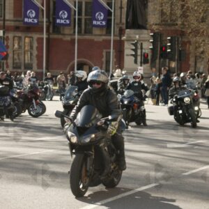 London. Uk. 07/04/2023. Rolling Thunder Ride of respect for Queen Elizabeth and founder of Rolling Thunder Gavin Harry Wragg.