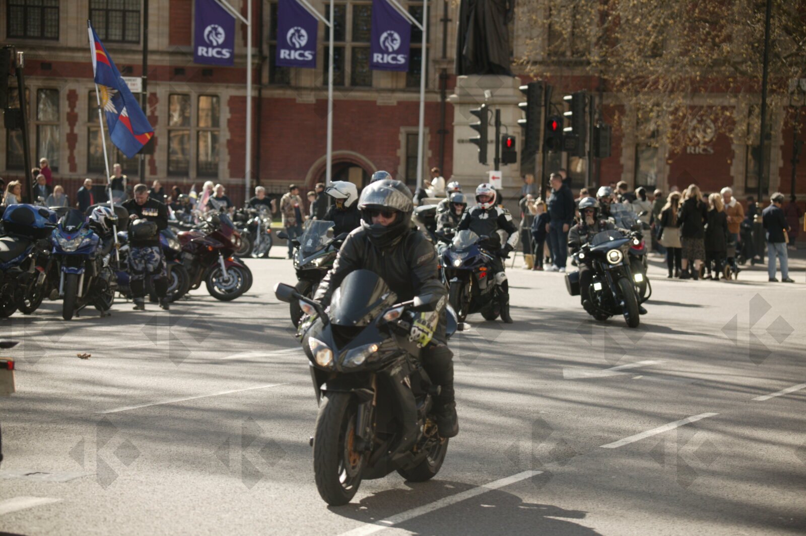 London. Uk. 07/04/2023. Rolling Thunder Ride of respect for Queen Elizabeth and founder of Rolling Thunder Gavin Harry Wragg.