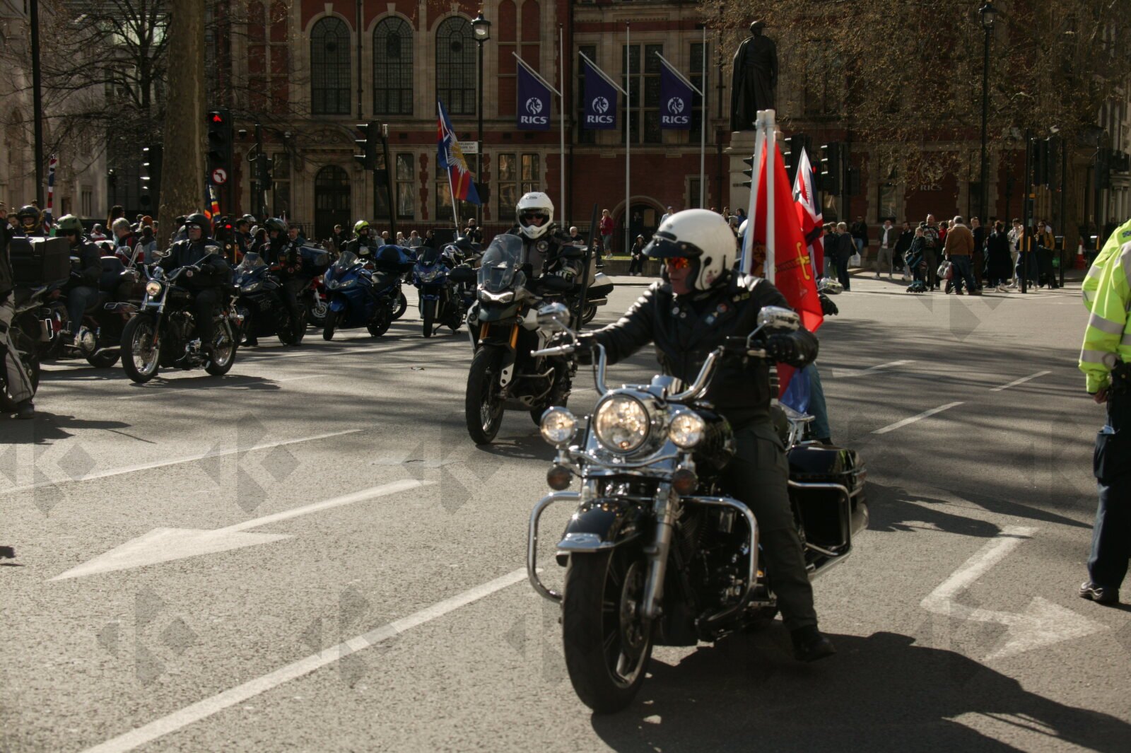 London. Uk. 07/04/2023. Rolling Thunder Ride of respect for Queen Elizabeth and founder of Rolling Thunder Gavin Harry Wragg.