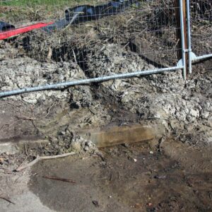 Elsenham development site shows hedge removal and soil piles
