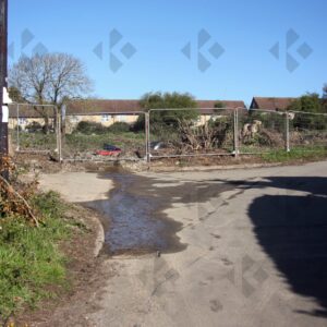 Elsenham development site shows hedge removal and soil piles