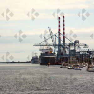 Container shipping at Dublin Port in Dublin